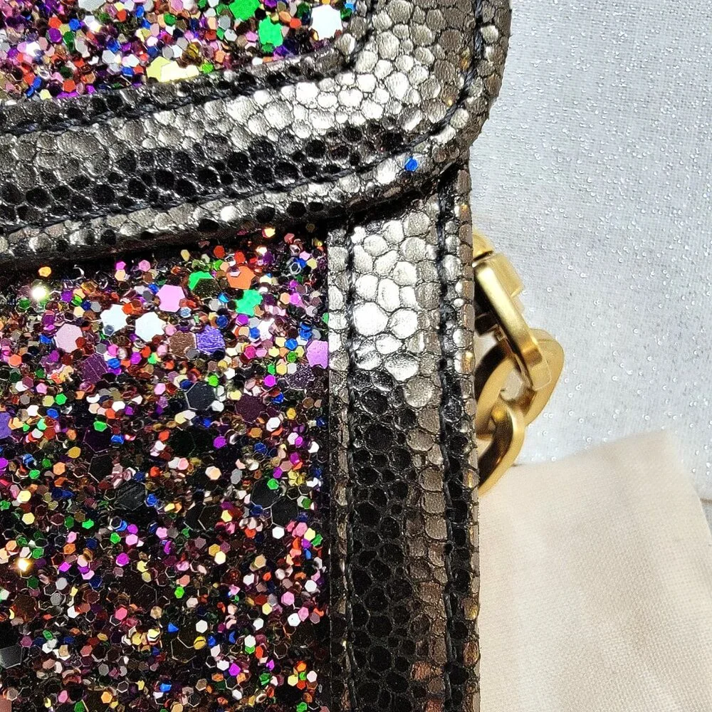 JIMMY CHOO Tilsa Glitter Clutch Wristlet - Picture 4 of 10